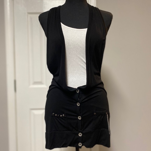 Guess Razor-Back Long Vest - Picture 2 of 14